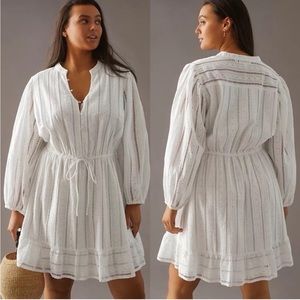 NWT Anthropologie Forever That Girl Mini Dress Eyelet White Lace 1X